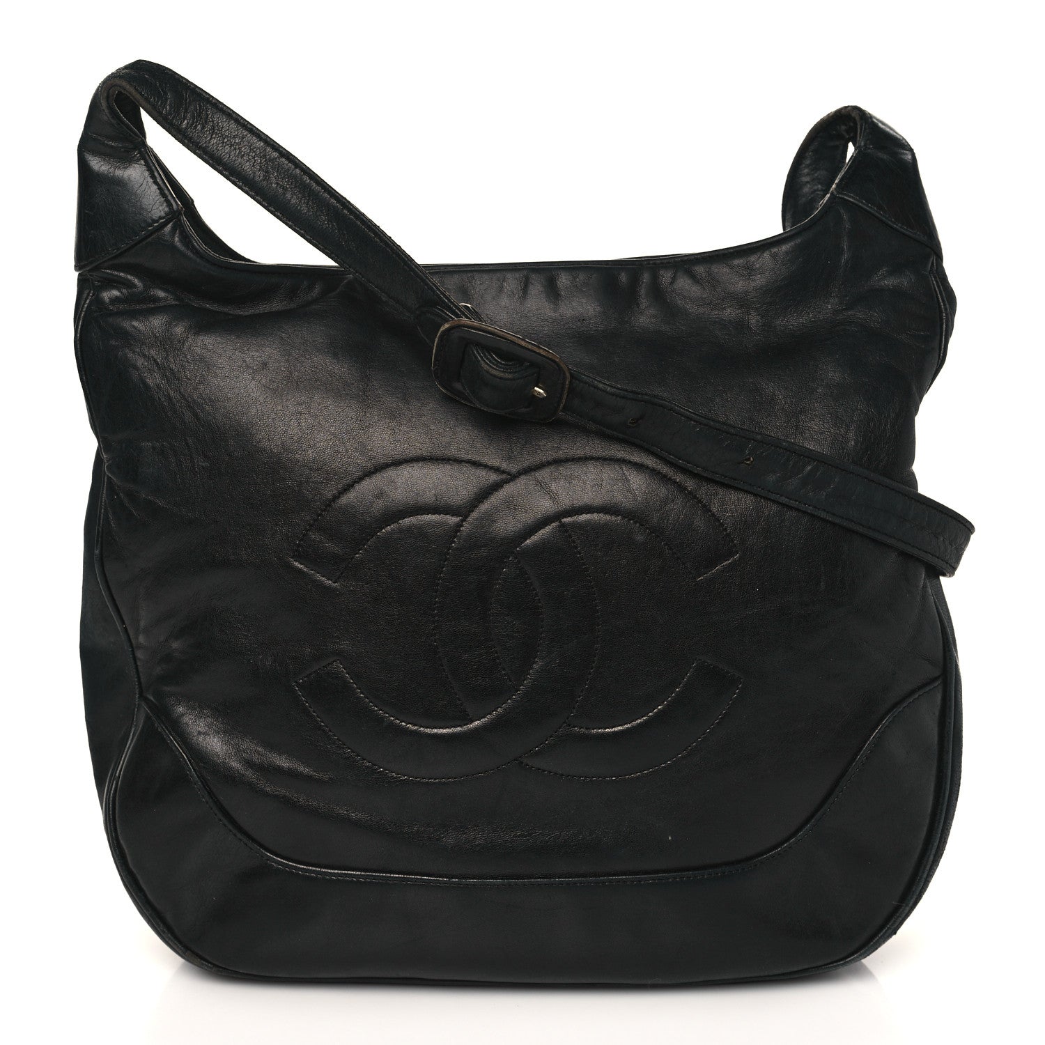 Chanel Calfskin CC Hobo Black 1 of 9