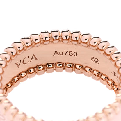 Van Cleef & Arpels 18K Rose Gold Perlee Signature Ring 52 6 5 of 7