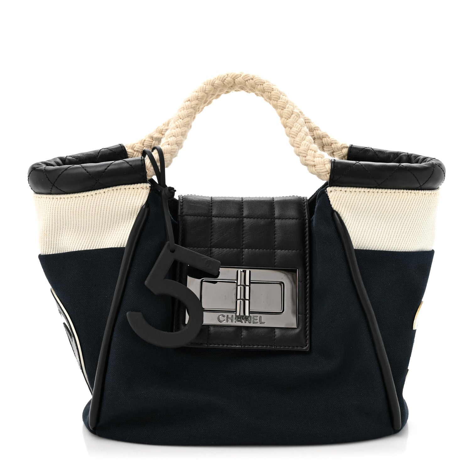 Chanel Canvas Cruise 31 Rue Cambon Rope Cabas Tote Navy 1 of 12