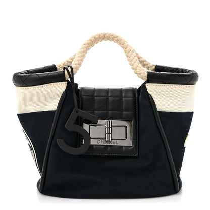 Chanel Canvas Cruise 31 Rue Cambon Rope Cabas Tote Navy 1 of 12