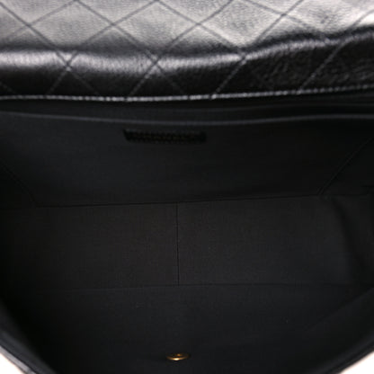 Chanel Grained Calfskin Quilted XXL Travel Flap Bag Black 4 of 10