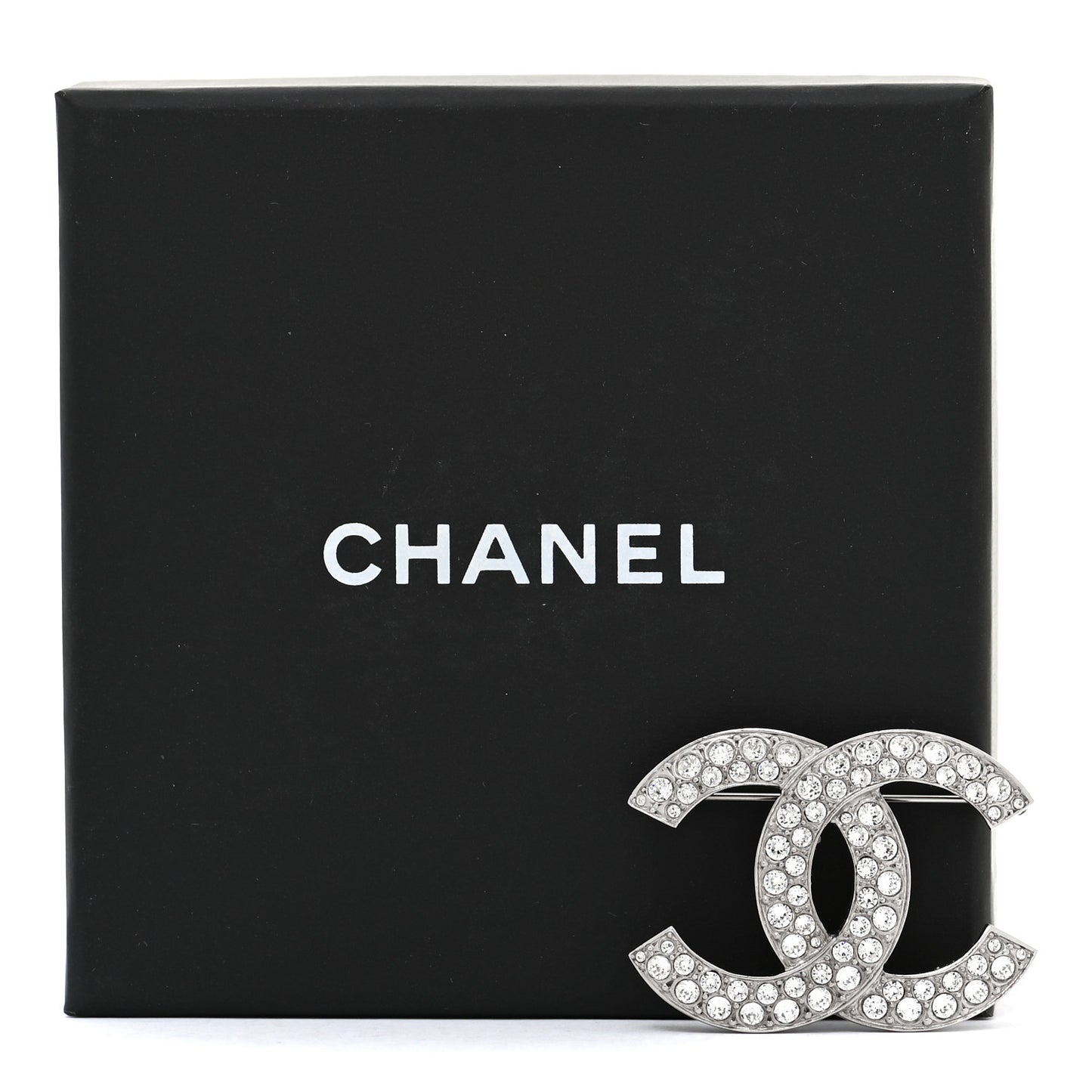 Crystal Palais Garnier CC Brooch Silver