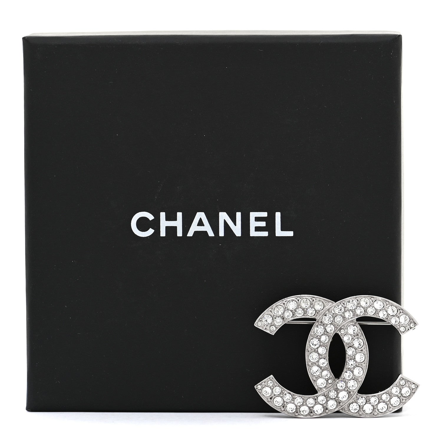 Chanel Crystal Palais Garnier CC Brooch Silver 5 of 5