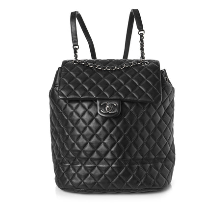 Chanel Calfskin Quilted Large Urban Spirit Backpack Dark Purple 1 of 7