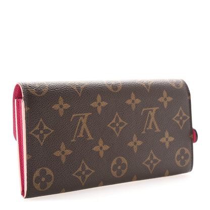 Louis Vuitton Monogram Bloom Flower Emilie Wallet Fuchsia 3 of 7