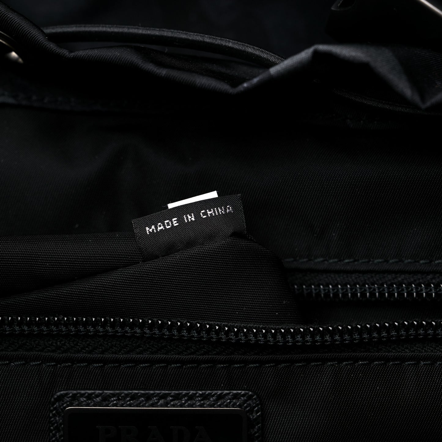 Re-Nylon Saffiano Camouflage Print Logo Double Buckle Backpack Fumo