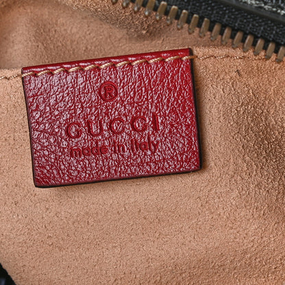 Gucci Azalea Calfskin Matelasse Diagonal Torchon GG Marmont Belt Bag 75 30 Black Romantic Cerise 6 of 12