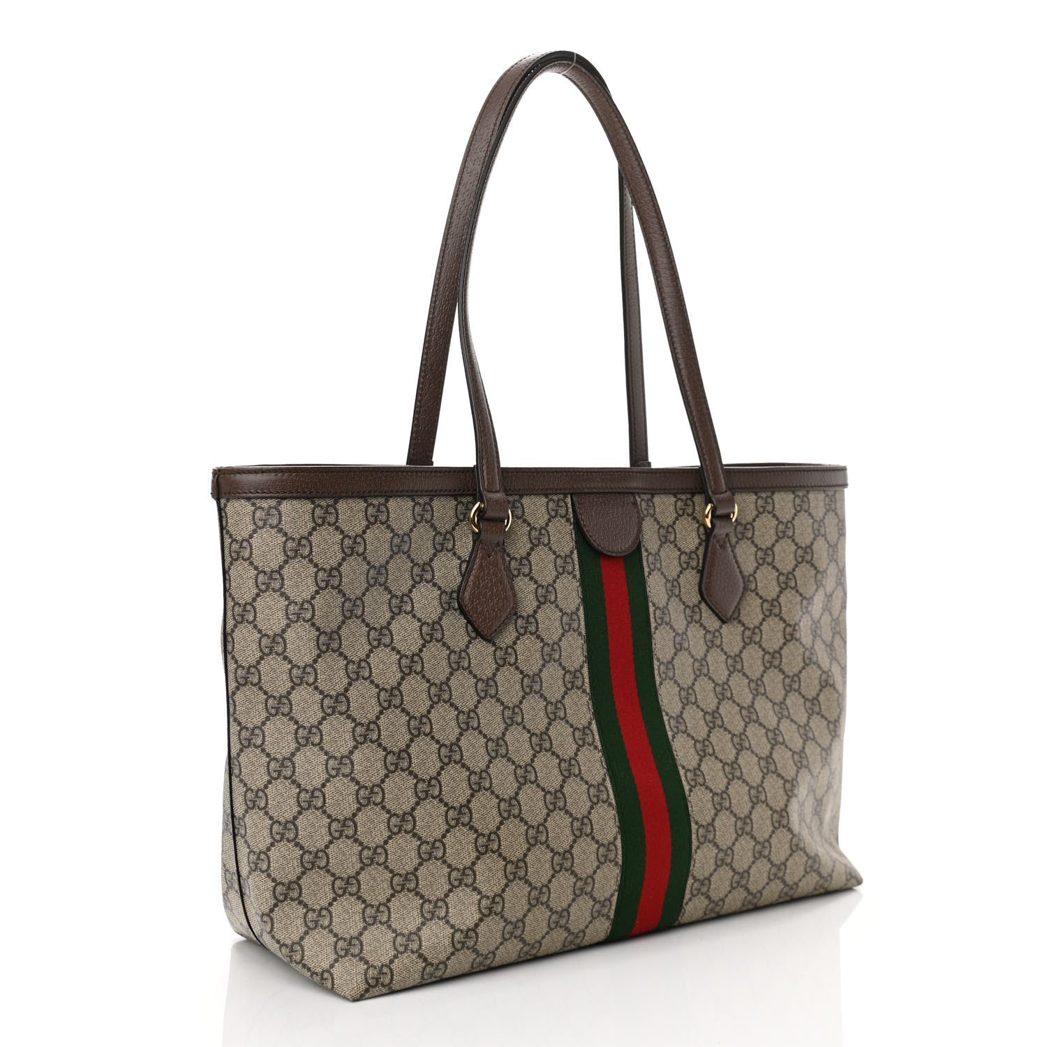 Gucci GG Supreme Monogram Medium Ophidia Shopping Tote Brown 3 of 10