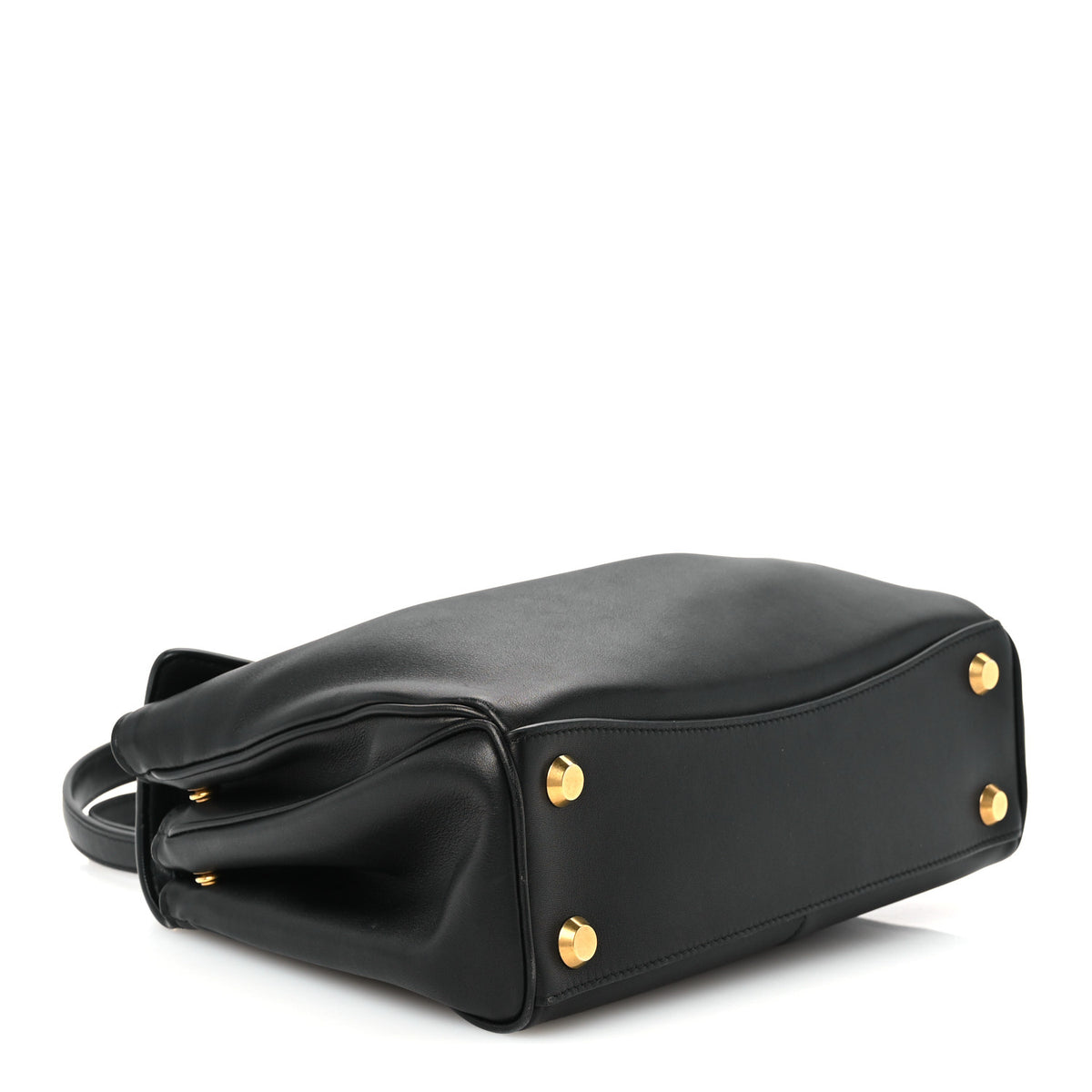 Balenciaga Natural Smooth Calfskin Small Rodeo Top Handle Handbag Black 4 of 10