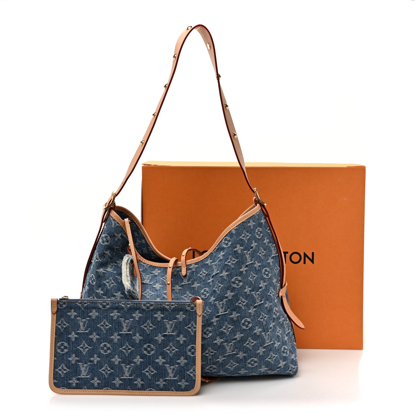 Monogram Denim CarryAll MM Blue