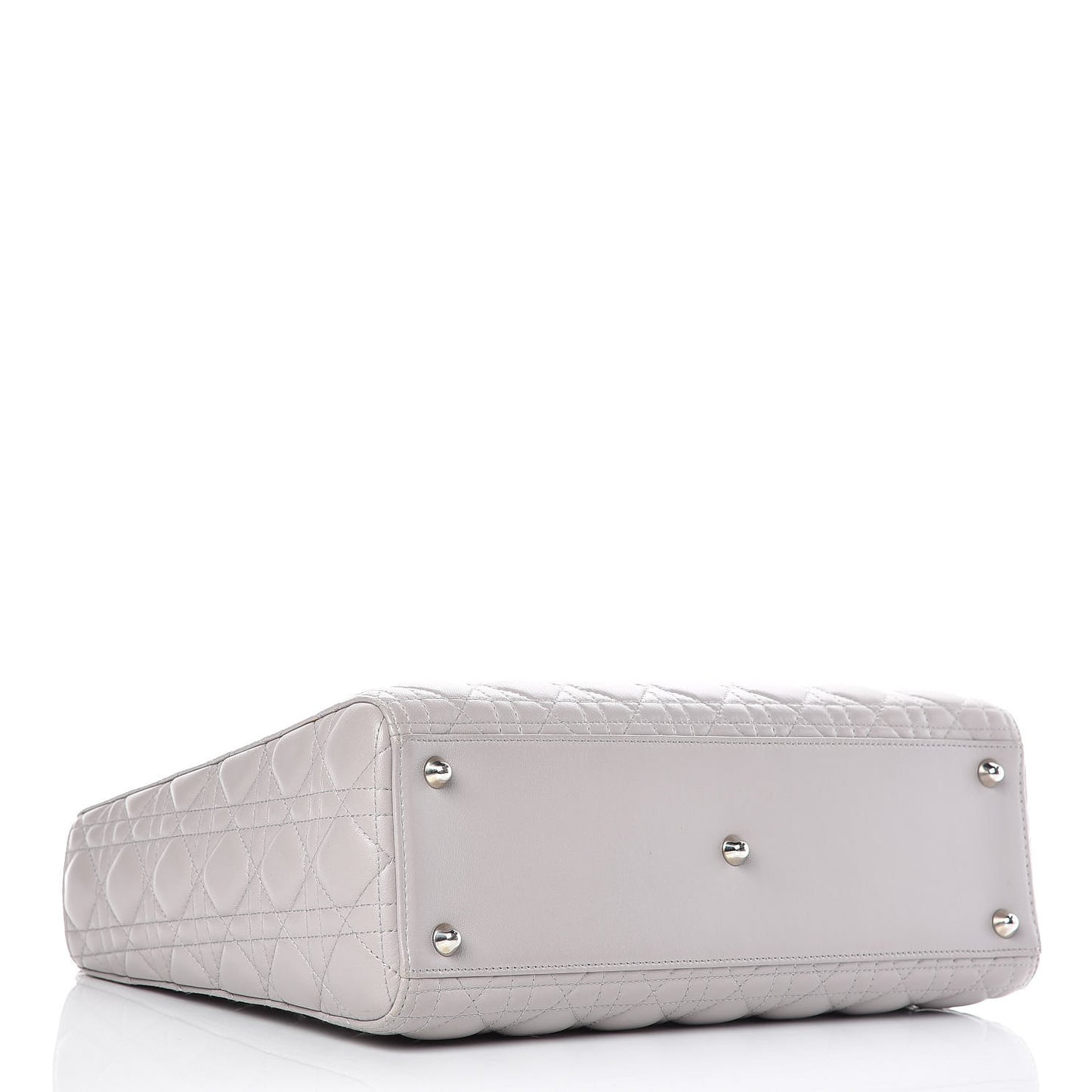 Lambskin Cannage Large Lady Dior Light Grey