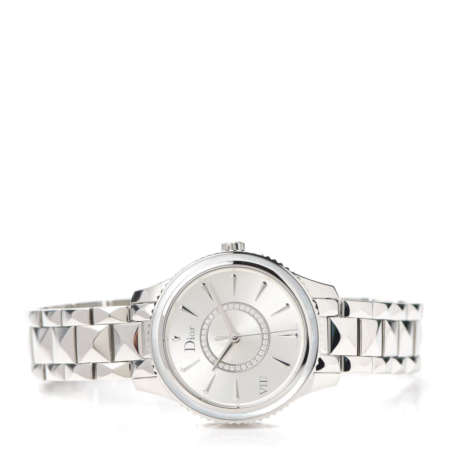 Christian Dior Stainless Steel Diamond 32mm Dior VIII Montaigne Quartz Watch 2 of 6