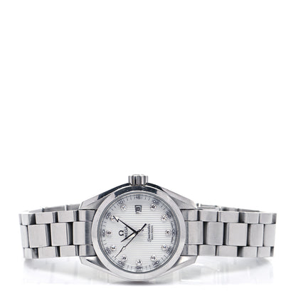 Omega Stainless Steel Diamond 30mm Seamaster Aqua Terra 150M Seamaster Co-Axial Quartz Watch White 231.10.30.61.55.001 2 of 5
