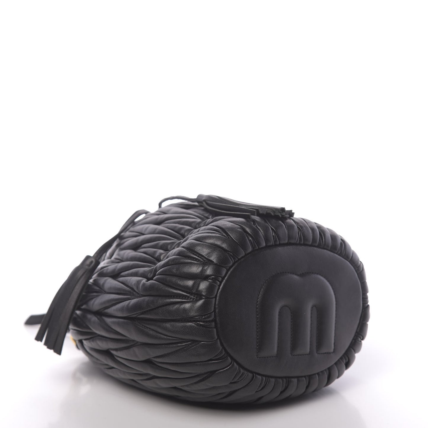 Nappa Matelasse Bucket Bag Black
