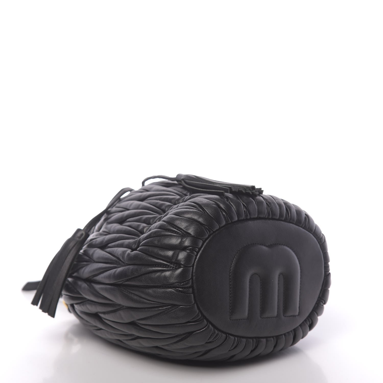 Miu Miu Nappa Matelasse Bucket Bag Black 4 of 10
