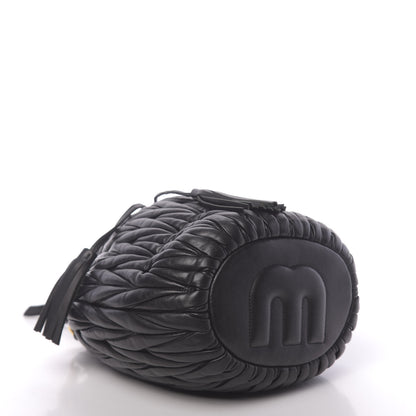 Miu Miu Nappa Matelasse Bucket Bag Black 4 of 10