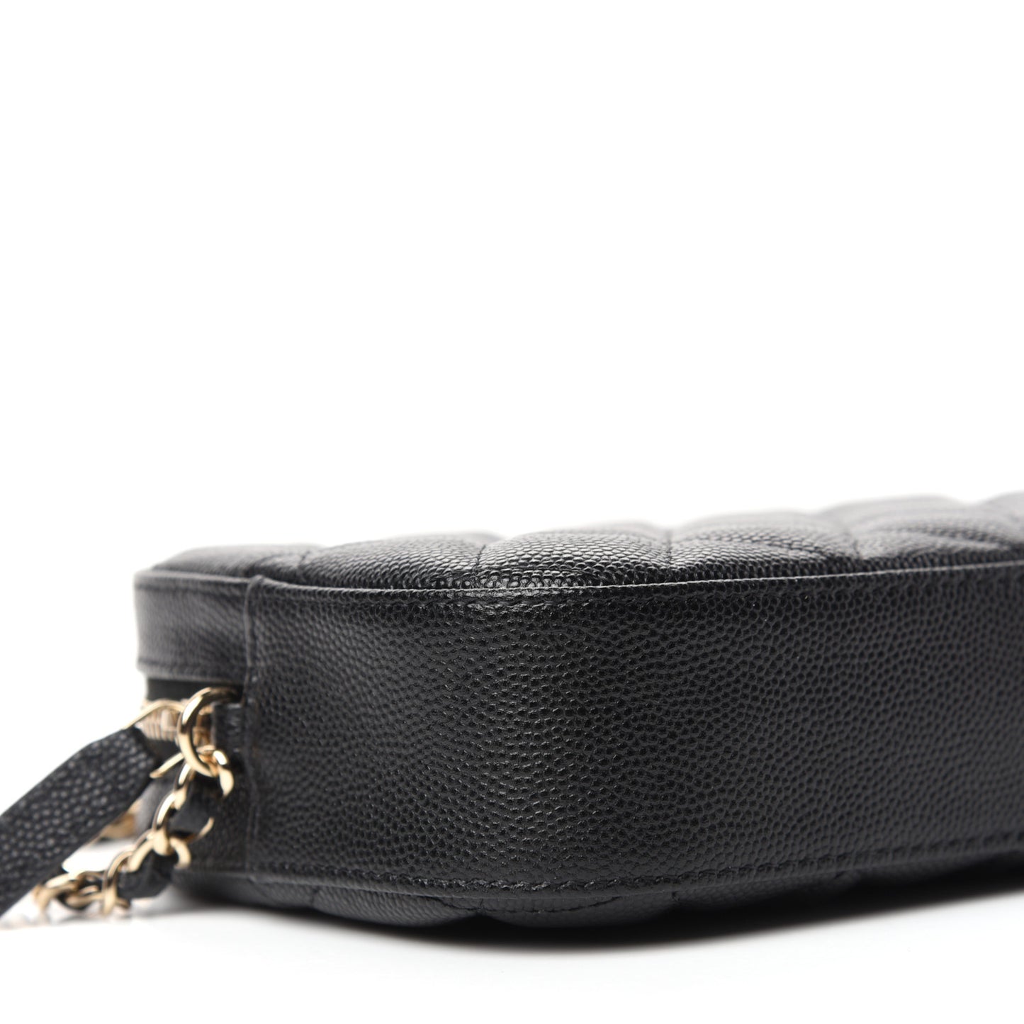 Caviar Quilted Vanity With Chain Black