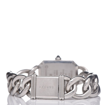 Chanel Stainless Steel 20mm Chain Premiere Quartz Watch Black L 4 of 6
