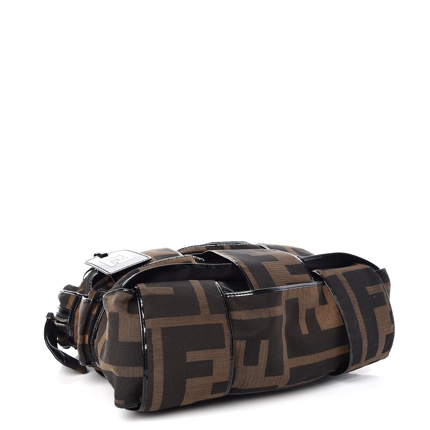 Fendi Patent Zucca Crossword Grande Bag Tobacco 5 of 10