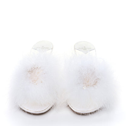 Louis Vuitton Marabou Crystal LV Marilyn Mule 40 White 2 of 8
