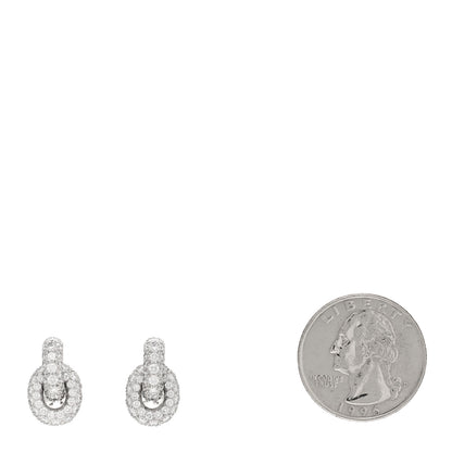 Tiffany Platinum Diamond Pave Link Earrings 2 of 4