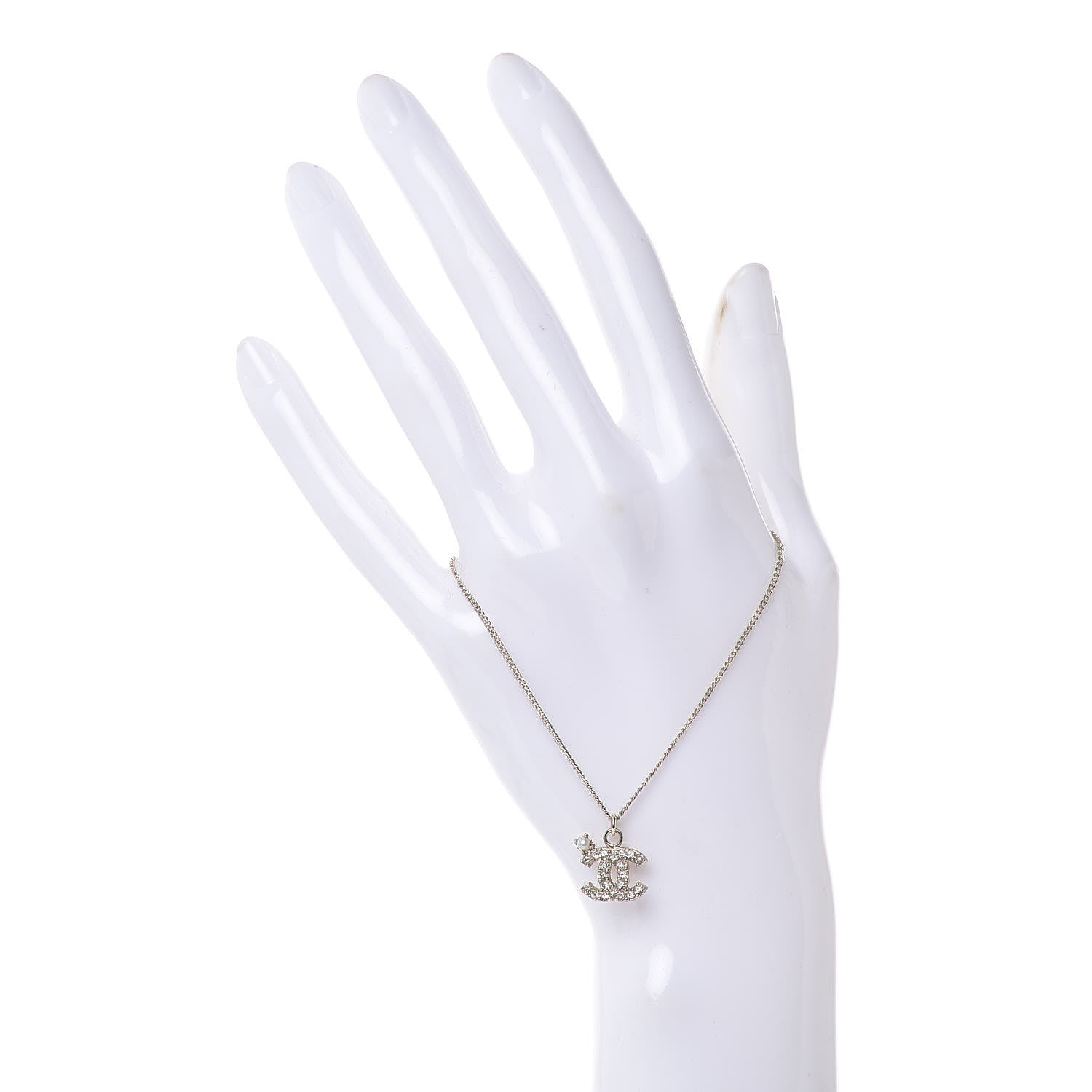 Chanel Pearl Crystal CC Bracelet Gold 2 of 5