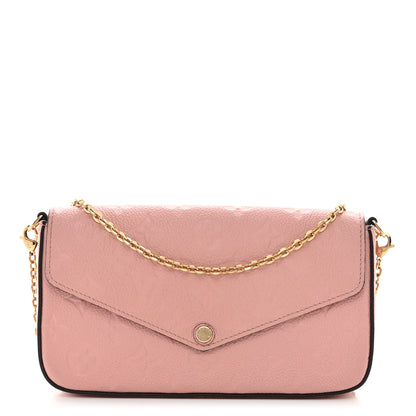 Louis Vuitton Empreinte Pochette Felicie Chain Wallet Rose Poudre 1 of 12