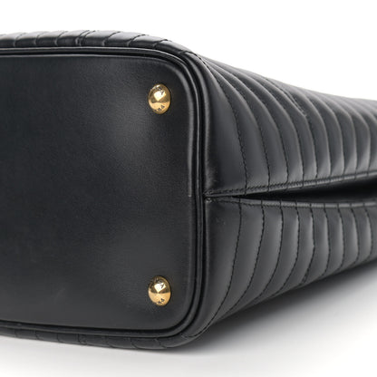 Prada Soft Calfskin Impunture Diagramme Medium Panier Black 7 of 7