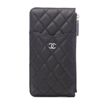 Chanel Caviar Quilted Classic Flat Wallet Pouch Black 1 of 8