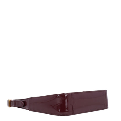 Saint Laurent Patent Le 5 A 7 Hobo Bordeaux 4 of 10