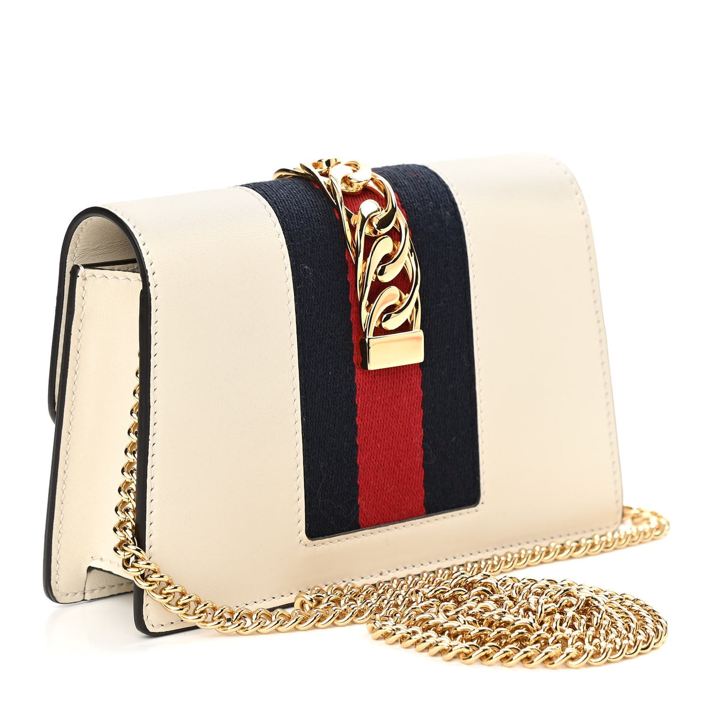 Calfskin Super Mini Sylvie Chain Shoulder Bag White