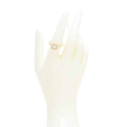 Roberto Coin 18K Yellow Gold Diamond New Barocco Square Ring 54 6.75 2 of 4