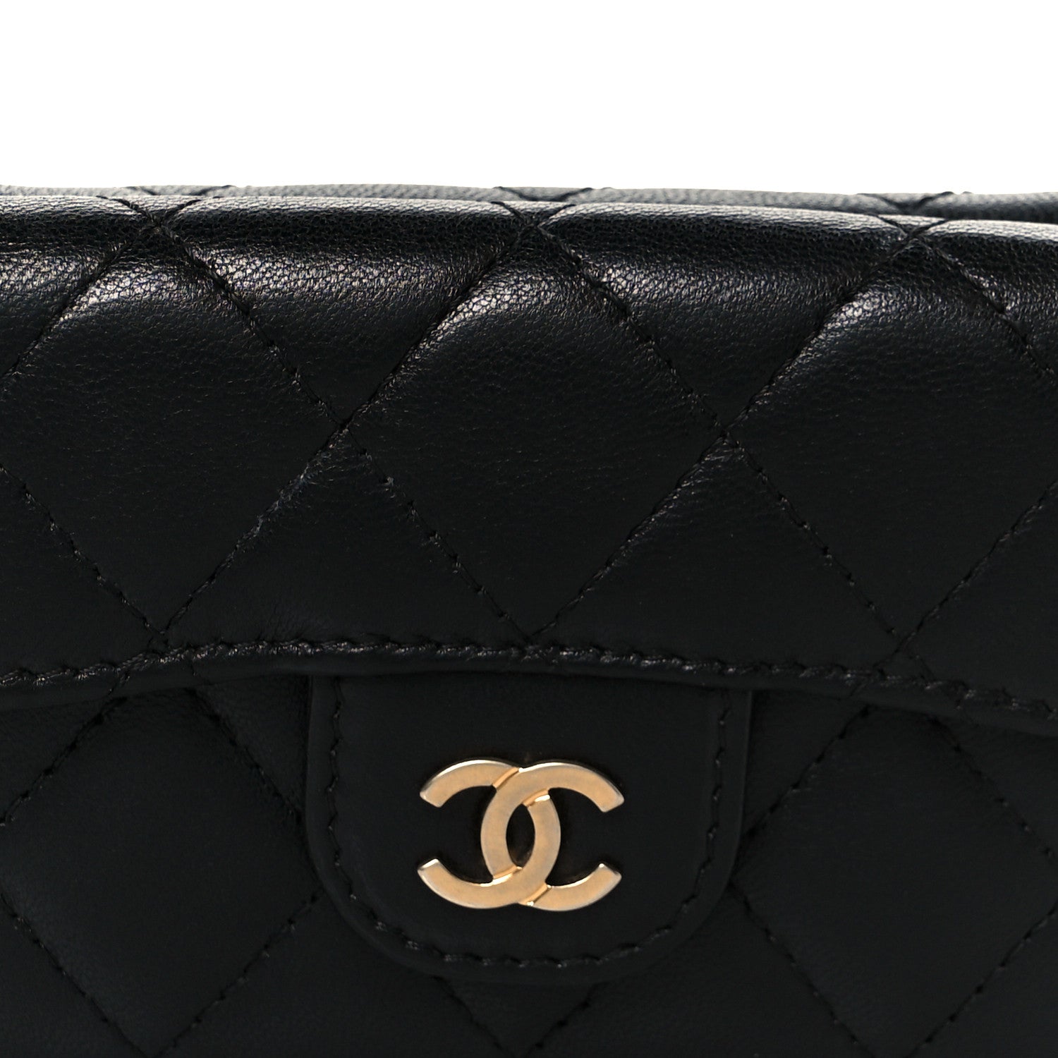 Chanel Lambskin Quilted Double Flap Wallet Black 11 of 11