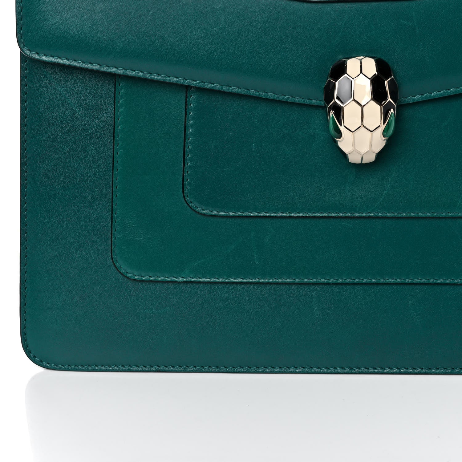 Bulgari Calfskin Serpenti Forever Crossbody Emerald Green 16 of 17