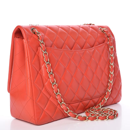 Chanel Lambskin Quilted Maxi Single Flap Red 3 of 15