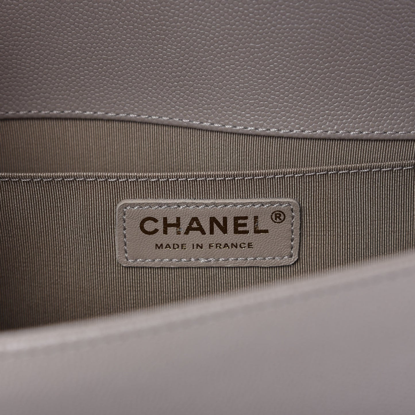 Caviar Quilted Medium Boy Flap Dark Beige