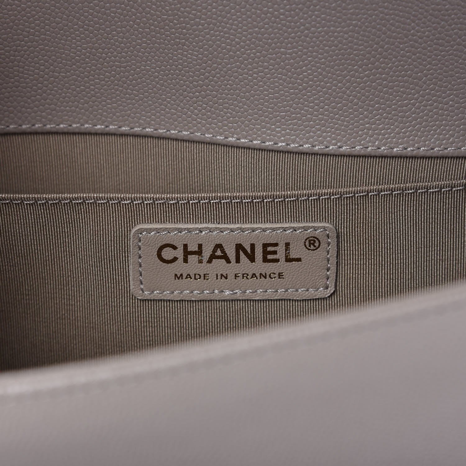 Chanel Caviar Quilted Medium Boy Flap Dark Beige 8 of 10
