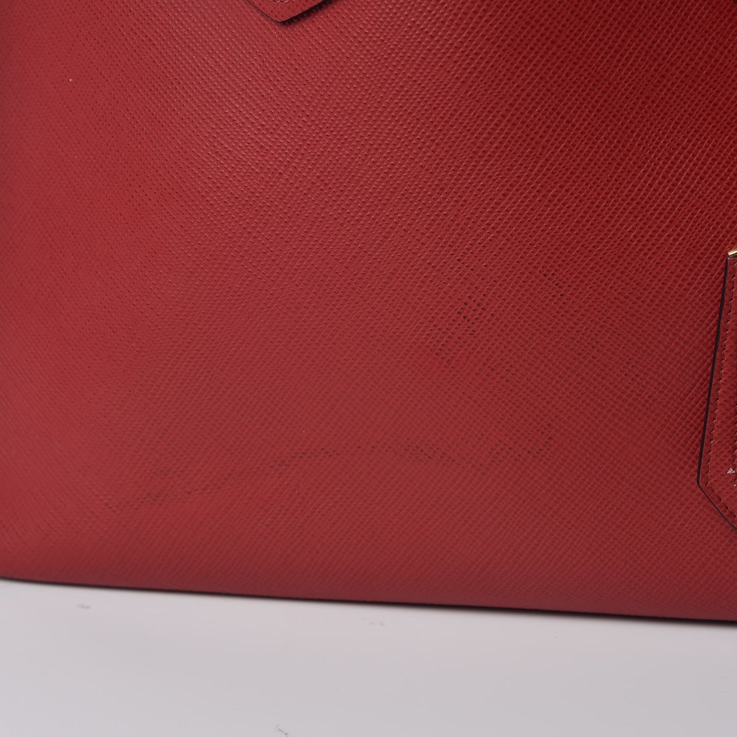 Saffiano Cuir Medium Double Bag Rosso