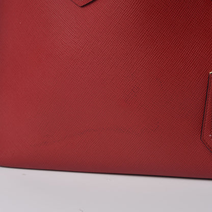 Prada Saffiano Cuir Medium Double Bag Rosso 13 of 13