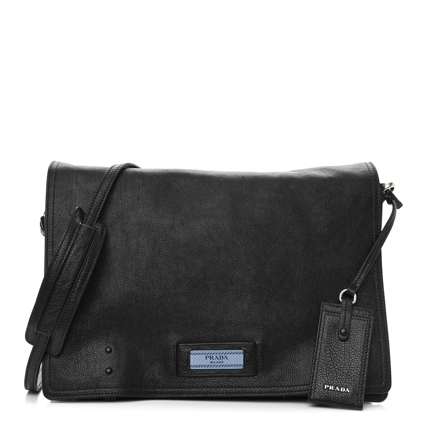 Glace Calf Etiquette Flap Black Astrale