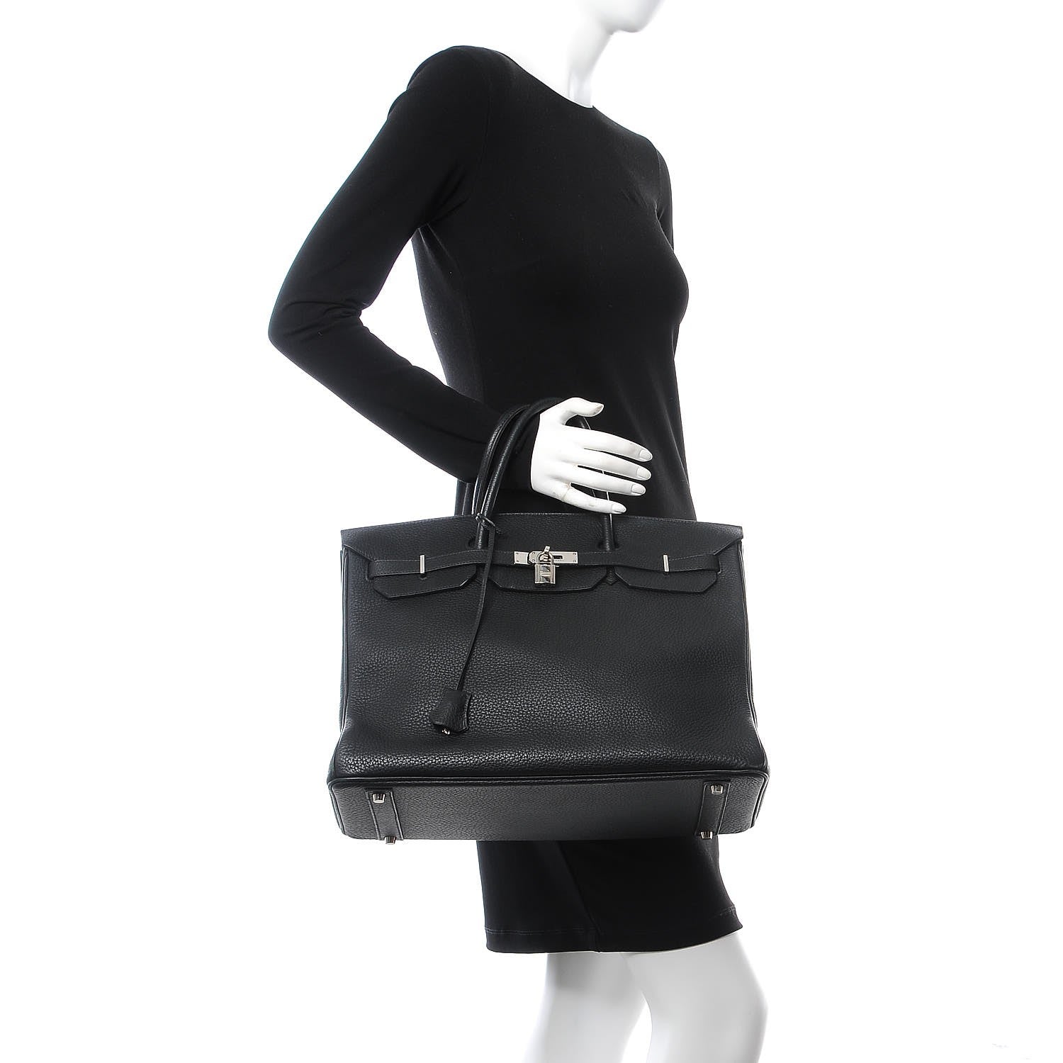 Hermes Taurillon Clemence Birkin 40 Black 2 of 36