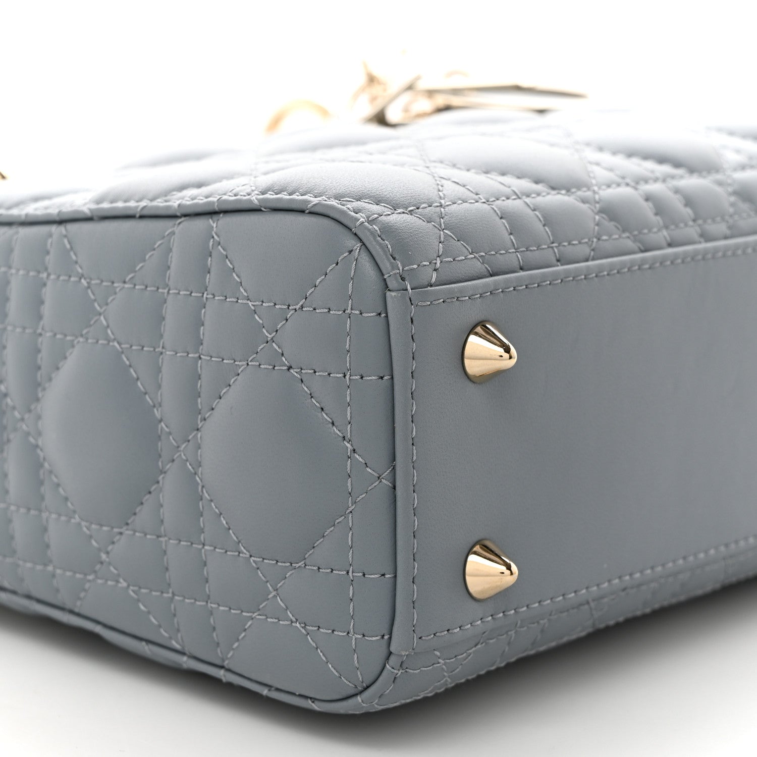 Christian Dior Lambskin Cannage Small My ABCDior Lady Dior Cloud Blue 10 of 11