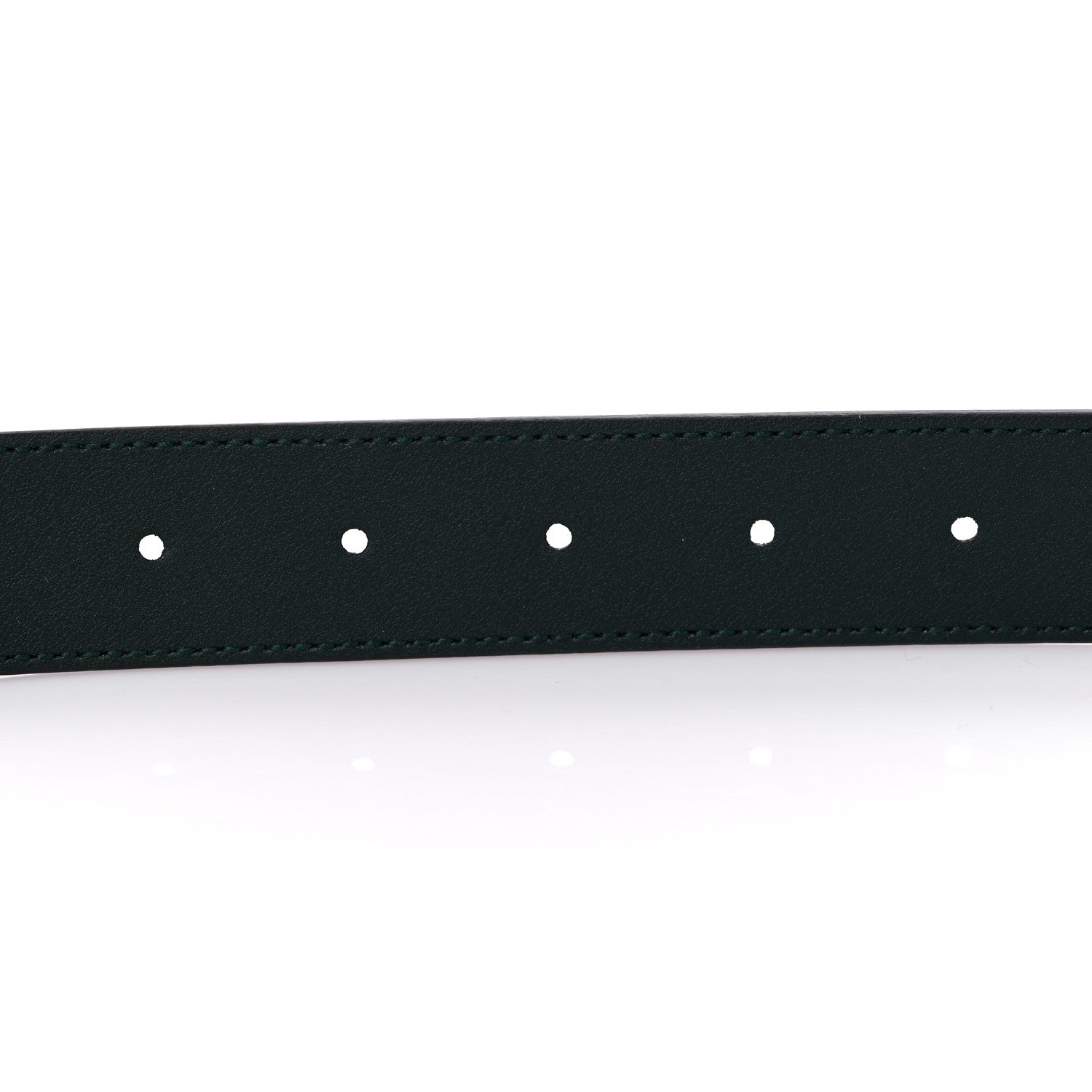 Gucci Plutone Calfskin Double G 30mm Belt 80 32 Verde 4 of 6