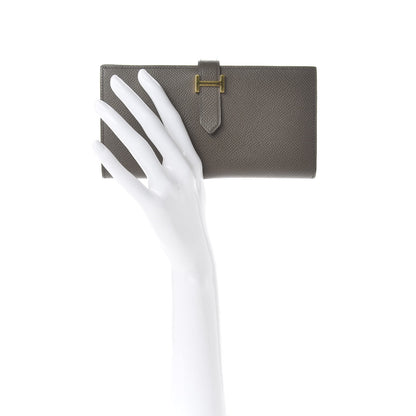 Hermes Epsom Bearn Gusset Wallet Etain 2 of 9