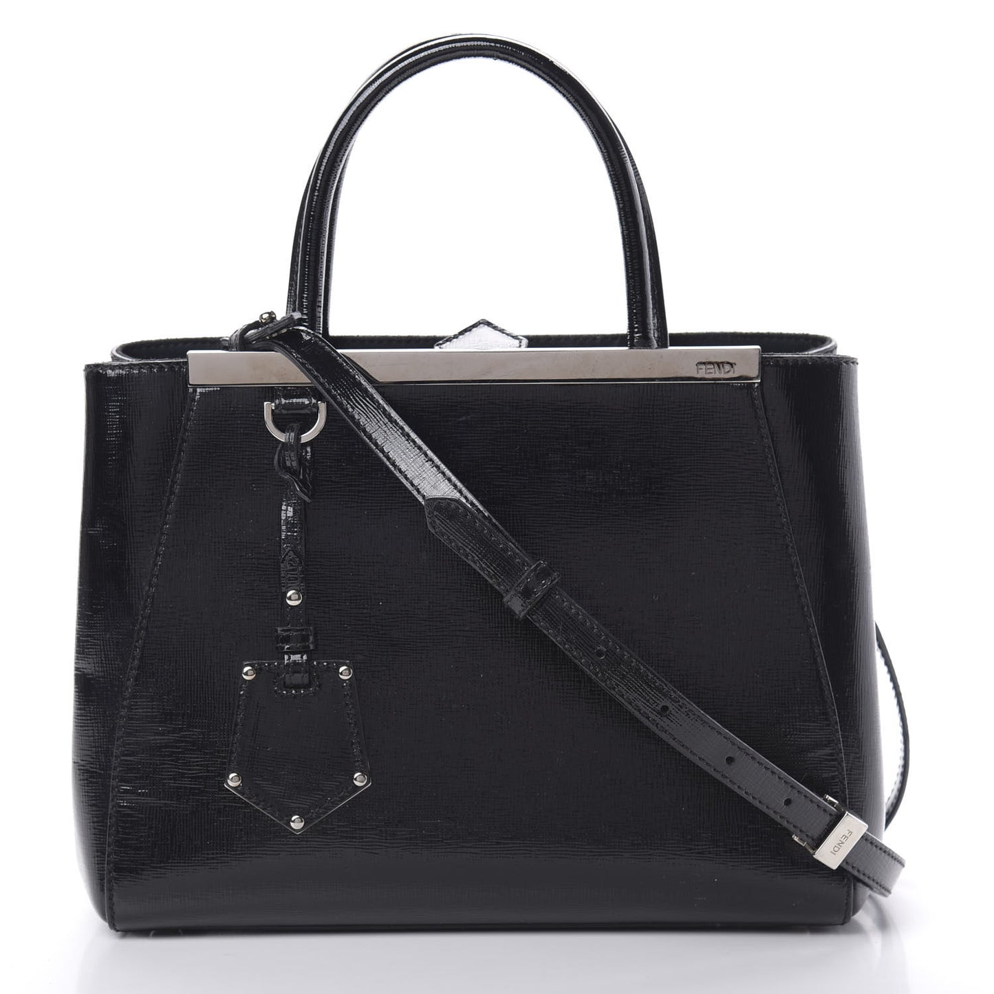 Patent Vitello Elite Petite 2Jours Tote Black