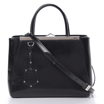 Fendi Patent Vitello Elite Petite 2Jours Tote Black 1 of 10