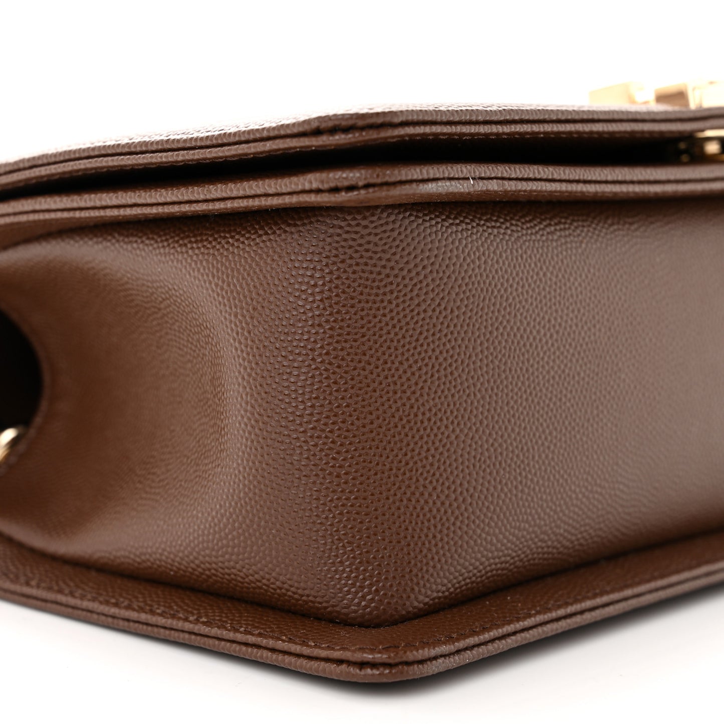 Caviar Quilted Medium Boy Flap Dark Brown