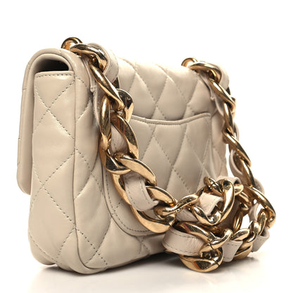 Chanel Lambskin Quilted Small CC Funky Town Flap Beige 3 of 10