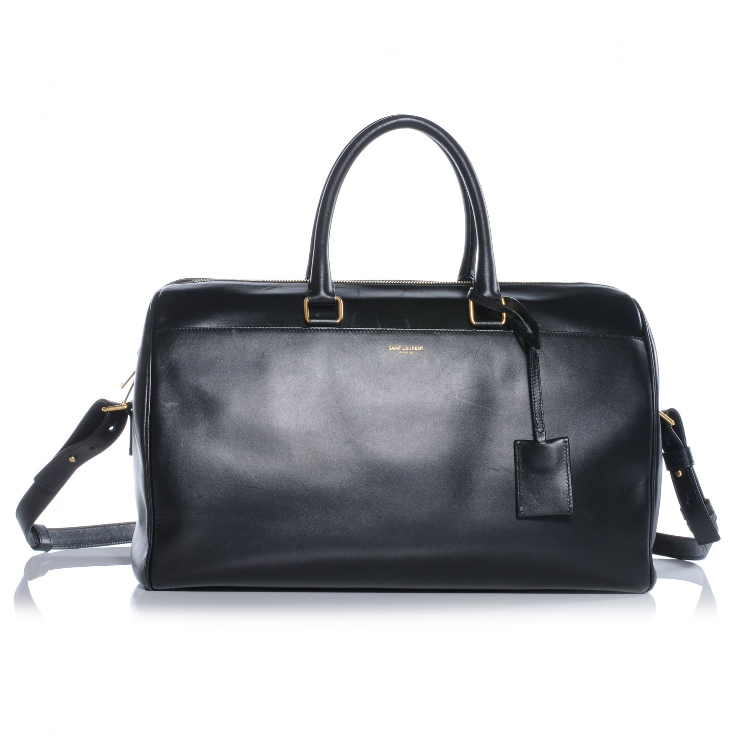 Saint Laurent Leather Classic Duffle 12 Bag Black 1 of 8