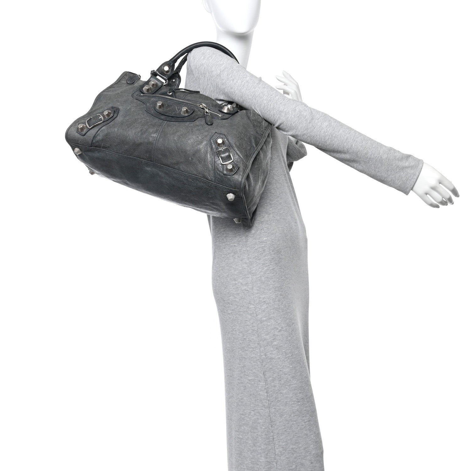 Balenciaga Agneau Giant 21 Silver Hardware Work Anthracite 2 of 13